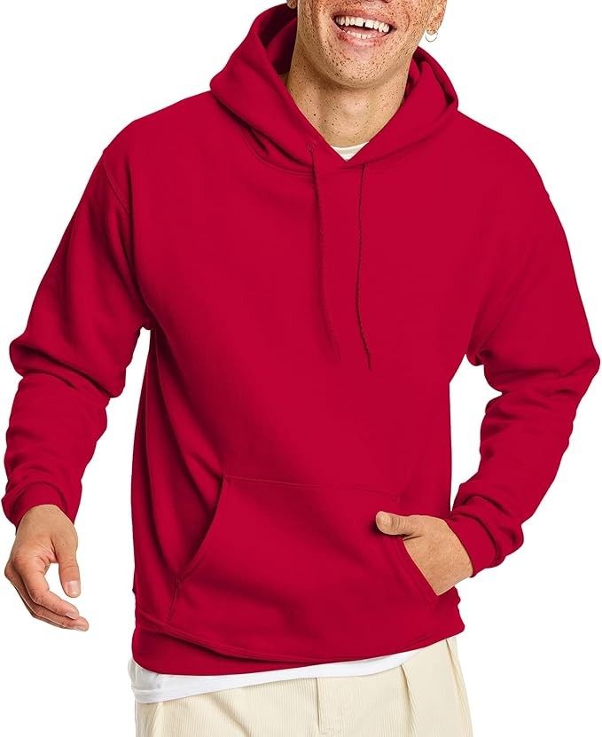 Hanes EcoSmart Hoodie, Midweight Fleece, Pullover Hooded Sweatshirt for Men